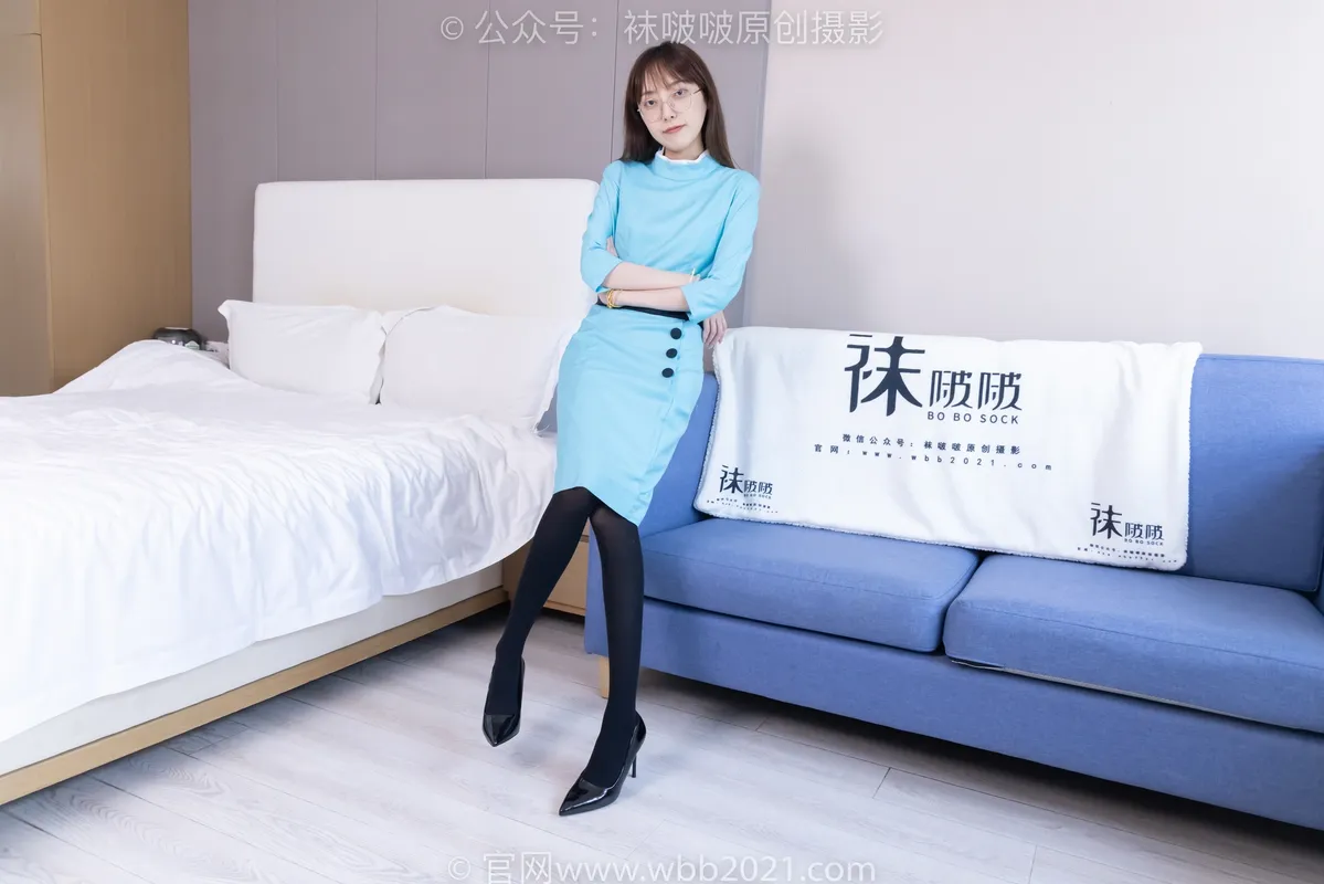 [BoBoSocks袜啵啵] NO.440 稚予-高跟鞋、厚黑丝、空姐制服（花絮版） - BoBoSocks袜啵啵